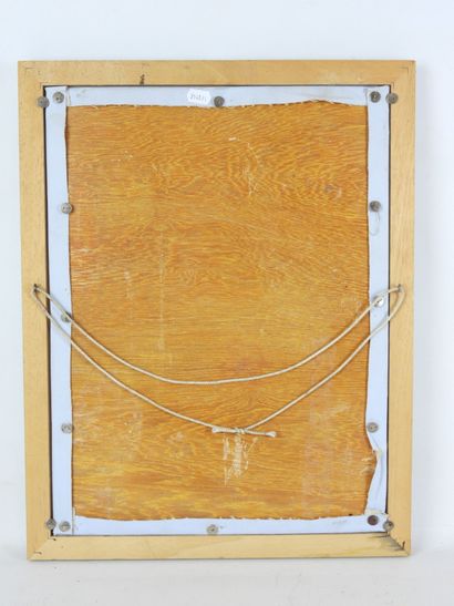 L. LAM (XX-XXIe) : Rue vietnamienne. Huile...