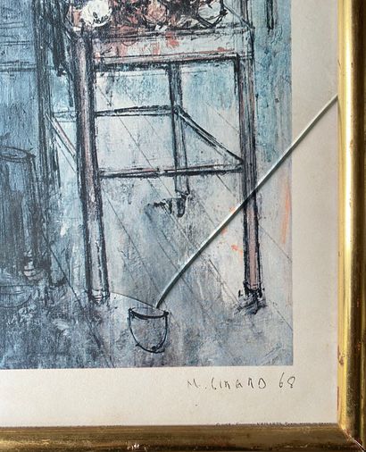 Michel GIRARD (b. 1939): Composition au chapeau,...