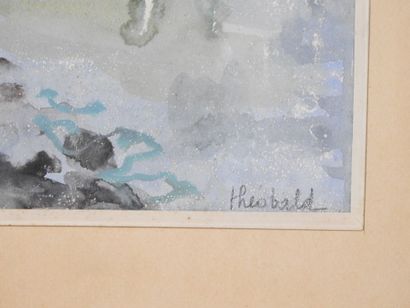 Renée THÉOBALD (1926-2014). View of fishing...