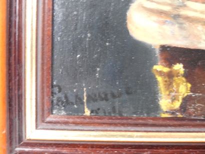 PALANQUE (XXe). Nature morte. Huile sur panneau....