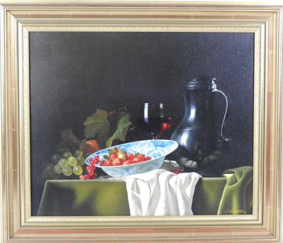 Jean GRIMAL (1942-1998) : Nature morte aux...