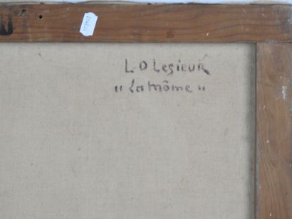 Luc Olivier LESIEUR (20th). La môme. Oil...