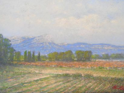 Jacques PARAGHAMIAN (1946). Mountain landscape....