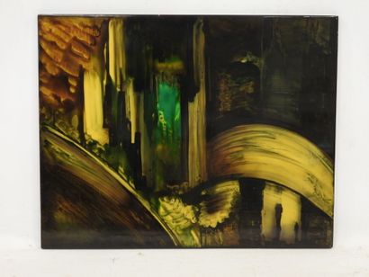 Ecole Moderne: View of the ocean. Lacquer...