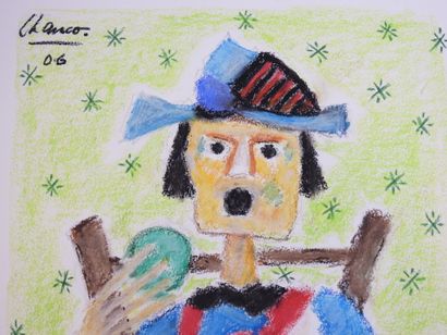 Roland CHANCO (1914-2017): La Pomme. Dessin...