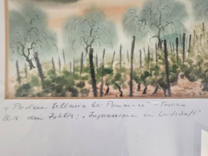 Gerhard HEINRICH (20th).
Tuscany.
Watercolor...