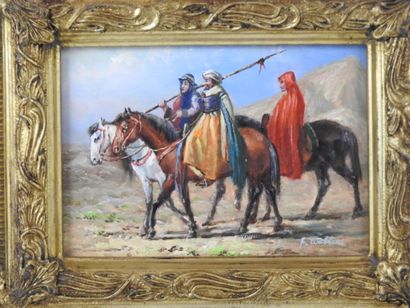 F. WATTERS (XIX-XXe) : Le retour de chasse...