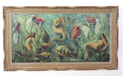 René A. BARIL (XXe) : Sirènes et poissons....