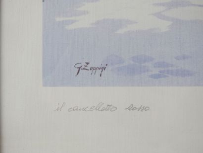 Giorgio ZUPPINI (XXe): Il cancellotto rosso....
