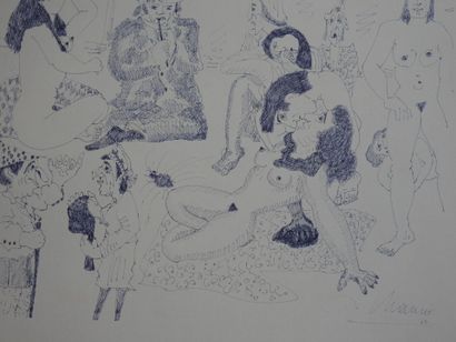 Roland CHANCO (1914-2017): Le Baiser. Dessin...