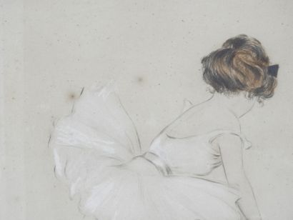 Marcelle BERT (20th). Dancer. Etching with...