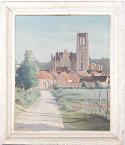 C. VAILLANT SAUNIER (XXe). Coucher de soleil...