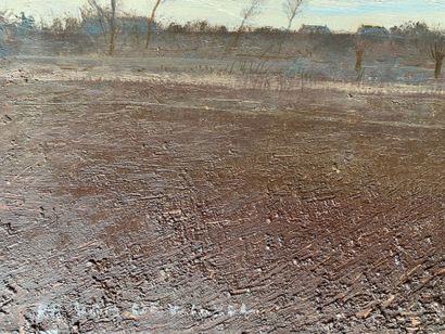 FRANS VAN DE WINKEL (1923-1987) : Champ labouré...