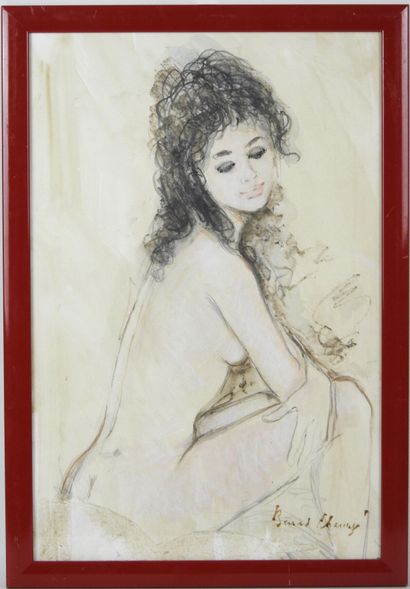 Bernard CHAROY (1931-2024). Nu féminin. Dessin...