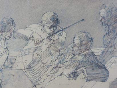 Claude WEISBUCH (1927-2014) : Concert. Lithographie....