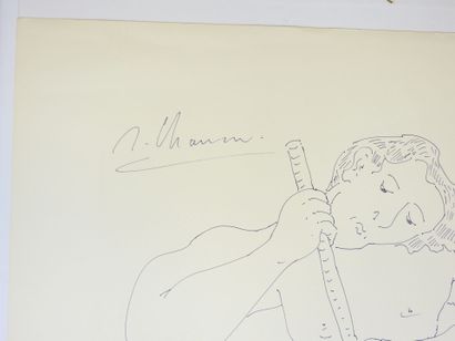 Roland CHANCO (1914-2017): Chasseur. Dessin...