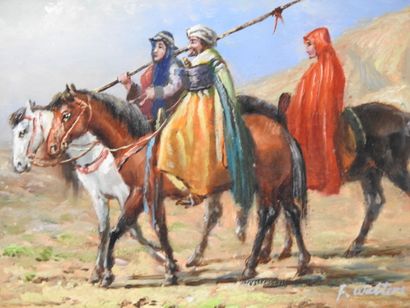 F. WATTERS (XIX-XXe) : Le retour de chasse...