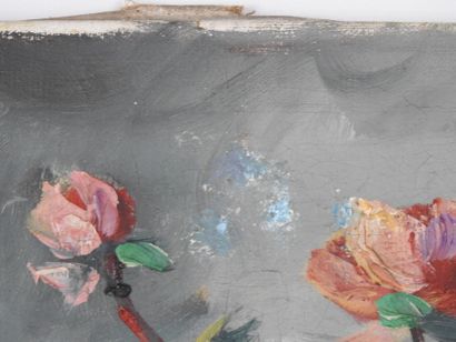 VICONTI (XXth). Still life with a bouquet...