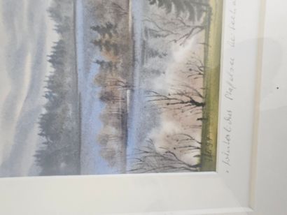 Gerhard HEINRICH (20th).
Mountain landscape.
Watercolor...