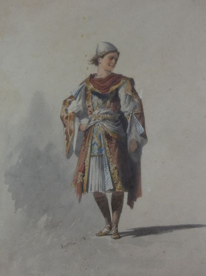 Eugène LACOSTE (1818-1908) : Jeune chevalier....