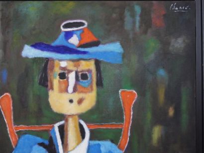 Roland CHANCO (1914-2017): Le Chien Blanc....
