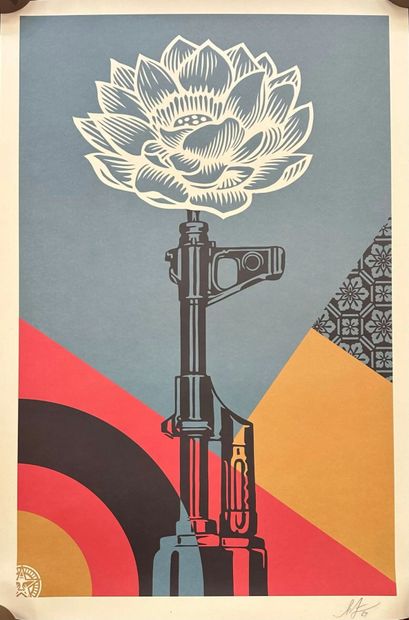 Shepard FAIREY (1970): AK-47 Lotus. Offset...