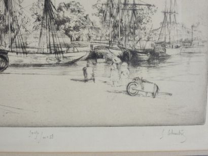 Gustave LEHEUTRE (1861-1932): Trawlers of...