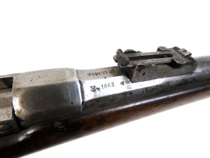 FIREARMS. Chassepot model 1866 walnut rifle,...