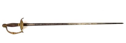 SWORD. Staff officer's sword, chased brass...