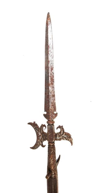 MISCELLANEOUS. Halberd with flat estoc point...