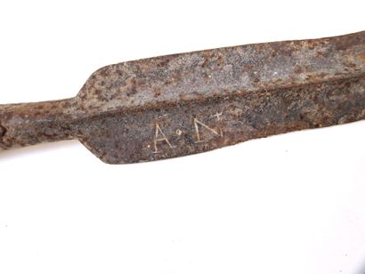 MISCELLANEOUS. Iron pick with median edge,...