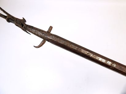 MISCELLANEOUS. Halberd with flat estoc point...