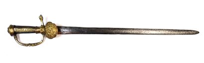 WHITE WEAPONS. Hunting knife with chased...