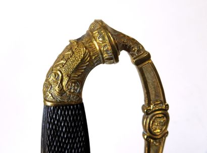 SWORD. Staff officer's sword, chased brass...