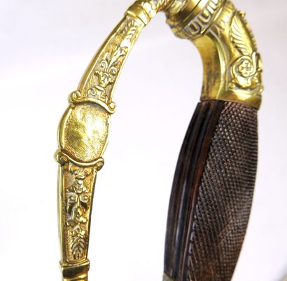 SWORD. Staff officer's sword, chased brass...