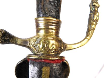 WHITE WEAPONS. Hunting knife with chased...