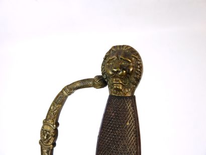 SWORD. Staff officer's sword, chased brass...