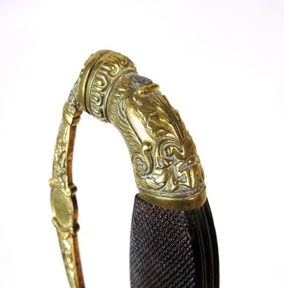 SWORD. Staff officer's sword, chased brass...