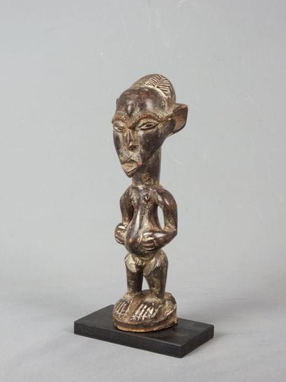Statuette d'ancêtre en bois sculpté, Côte...