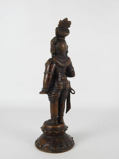 INDE : Divinité. Sculpture en bronze. H....
