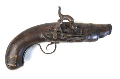 ARMES à FEU. Pistolet de traite à silex à...