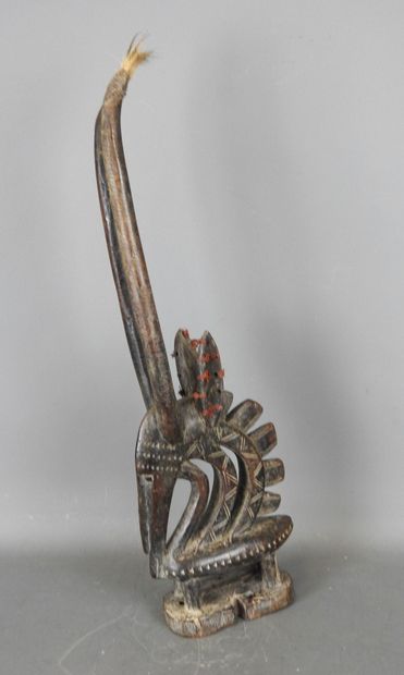 MALI Bambara
Antelope dance crest in patinated...