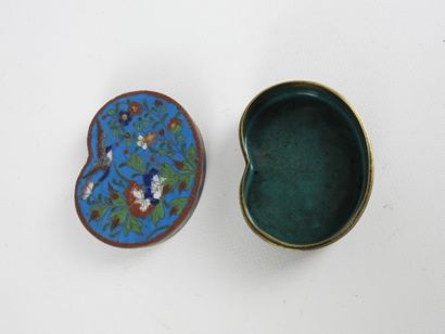 JAPAN: Box with cloisonné enamel decoration...