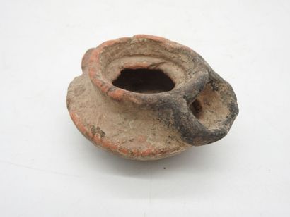 Islamic terracotta lamp. North Africa. L....