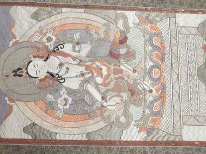 INDIA: Divinity. Embroidery on silk. 139...