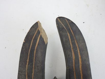 COTE D'IVOIRE. Masque Senoufo en bois à double...