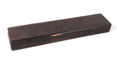 JEU de boules Awalé. Coffret en bois sculpté...