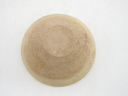 Ancient Orient. 2 antique beige ceramic bowls....