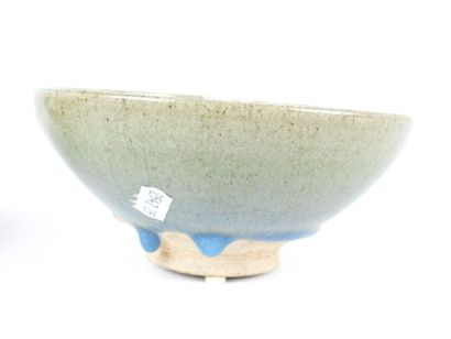CHINA: Two blue and brown glazed stoneware...