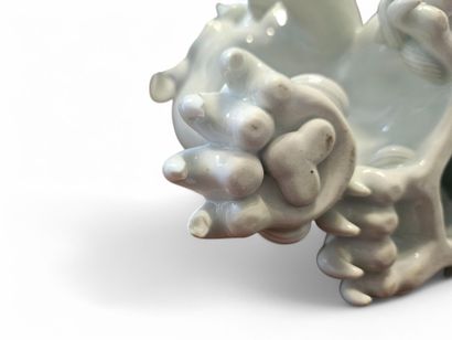 CHINA, 19th century.
White porcelain subject...